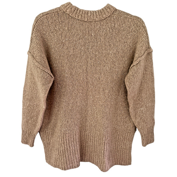 Madewell Women's Baxter Sweater Tunic XS Oversized Cozy Beige Long Sleeve - Picture 2 of 6